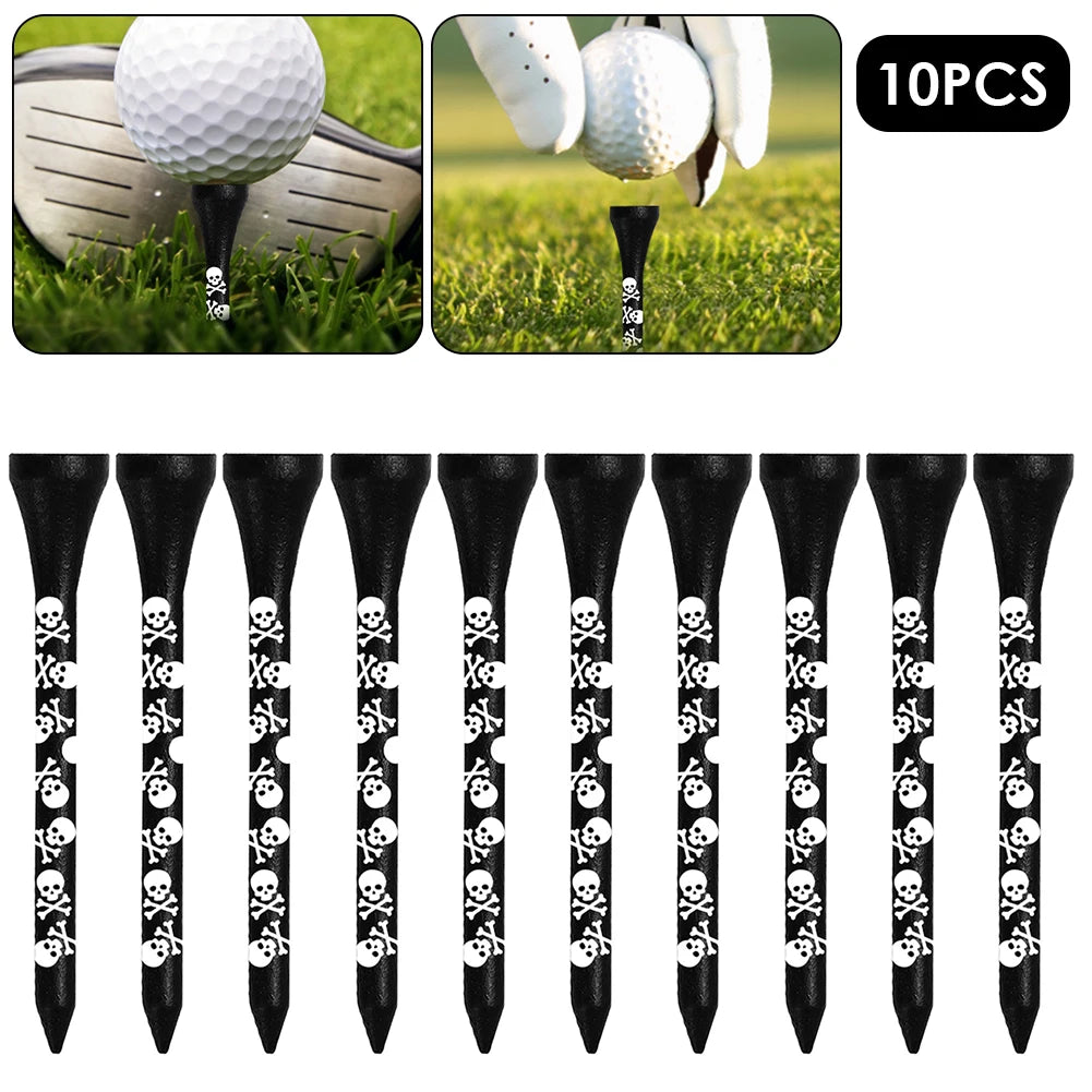 10pcs Golf Ball Tee Base Natural Wooden Golf Balls Tee Holder Stable Base Lightweight High Strength Outdoor Sports Accessories