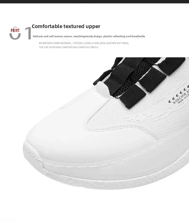 LATV Mens Sneakers with Rotating Buckle Comfy Non Slip Lace up Durable Shoes for Mens Outdoor Activities