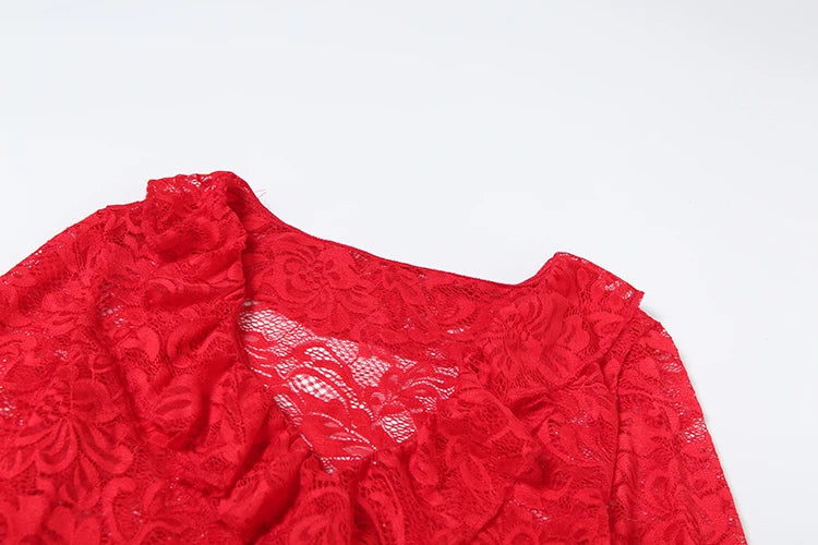 Weird Puss Jacquard Sexy Women 2 Piece Set Coquette Full Sleeve Ruffles Crop Tops+Bike Shorts Matching Clubwear Summer Outfits