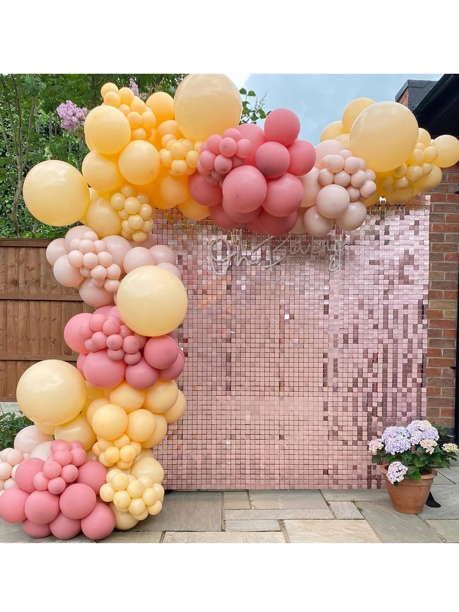 12/24/30pcs Rose Gold Shimmer Wall Panels Backdrops Square Sequins Backdrops Girls Birthday Graduation Wedding Party Decoration