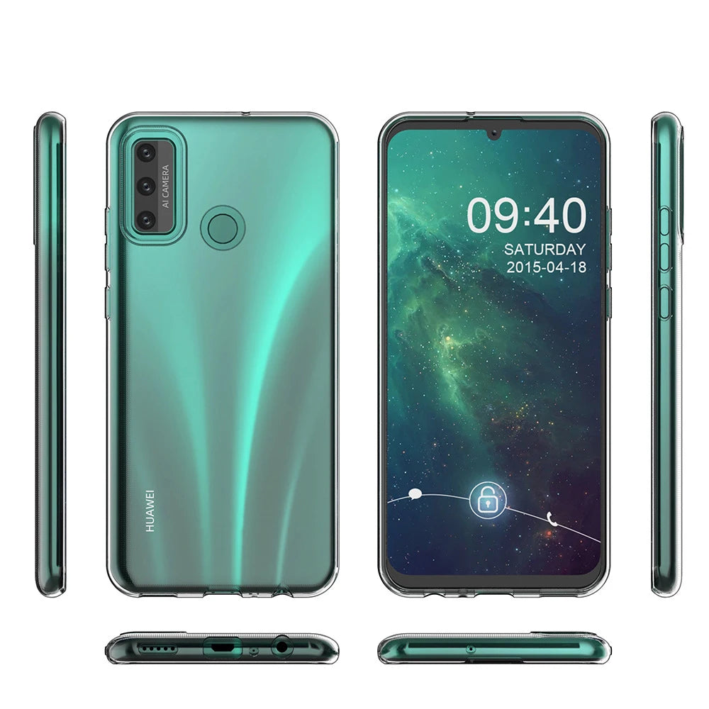 Transparent Phone Case For Huawei P Smart 2020 2021 Honor 10X Lite X10 Y5P Y6P Y7P Y7A Y9A Y8S Nova 6 7 8 se Soft TPU Back Cover