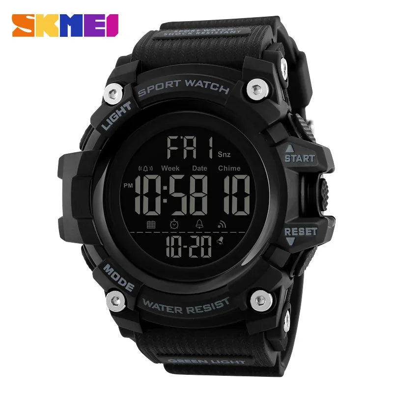 SKMEI 1384 Waterproof Sport Electronic Watch for Men Military Digital Mens Wristwatches Shockproof Clock 1358 Reloj Masculino