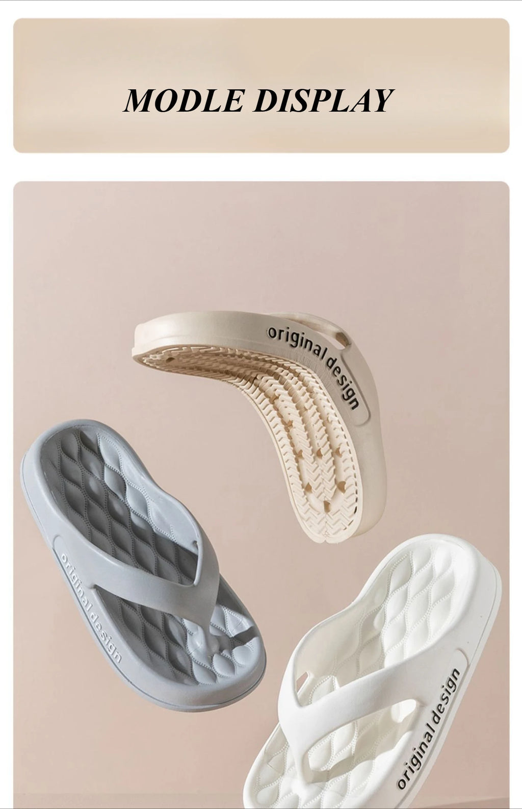 Supersoft Thick Sole EVA Unisex Flip Flops Home Non-slip Light Slides Outdoor Versatile Beach Flat Sandals for Couples Sandalias