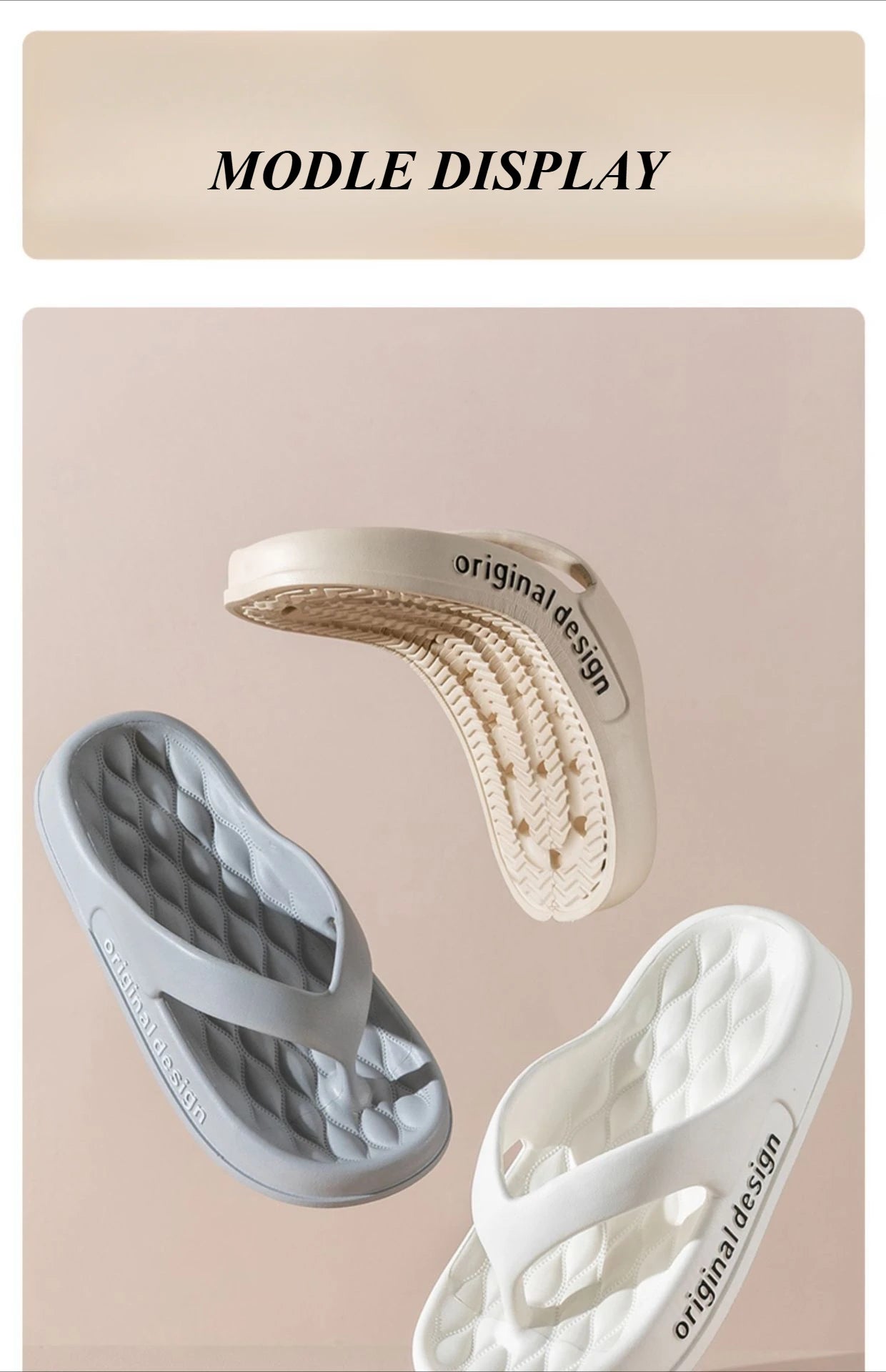 Supersoft Thick Sole EVA Unisex Flip Flops Home Non-slip Light Slides Outdoor Versatile Beach Flat Sandals for Couples Sandalias