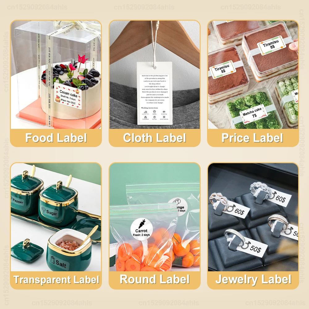 Portable Mini Printer P50 Thermal Label Printer Bluetooth Adhesive Sticker Printer for Mobile PC Computer Similar as B21 Printer