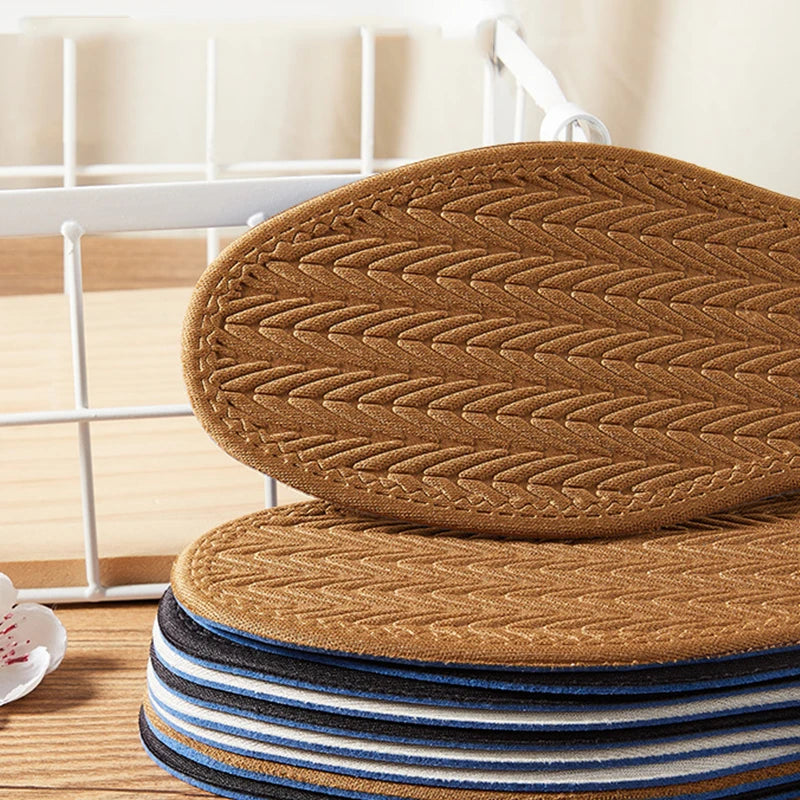 1Pair  Thin Soft Cushioning Replacement Insole Comfortable Cotton  Layer Foam Pads Absorb-Sweat Shoe Insert Breathable Insoles