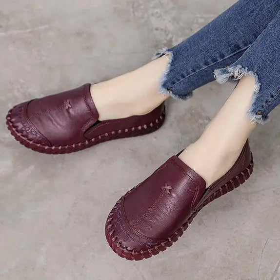 Black Wide Fit Women Shoe Female Loafers Designer Spring Shoes with Genuine Leather Upper 2022 New oxford Sneaker Woman Flats