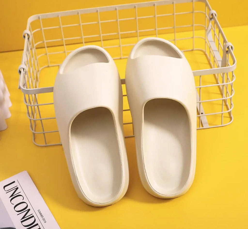 Pallene 2025 New Men's Slippers Thick-sole Comfortable Men Sandals Non-slip Soft Sole Bathroom Slides Concise Light Men Slides