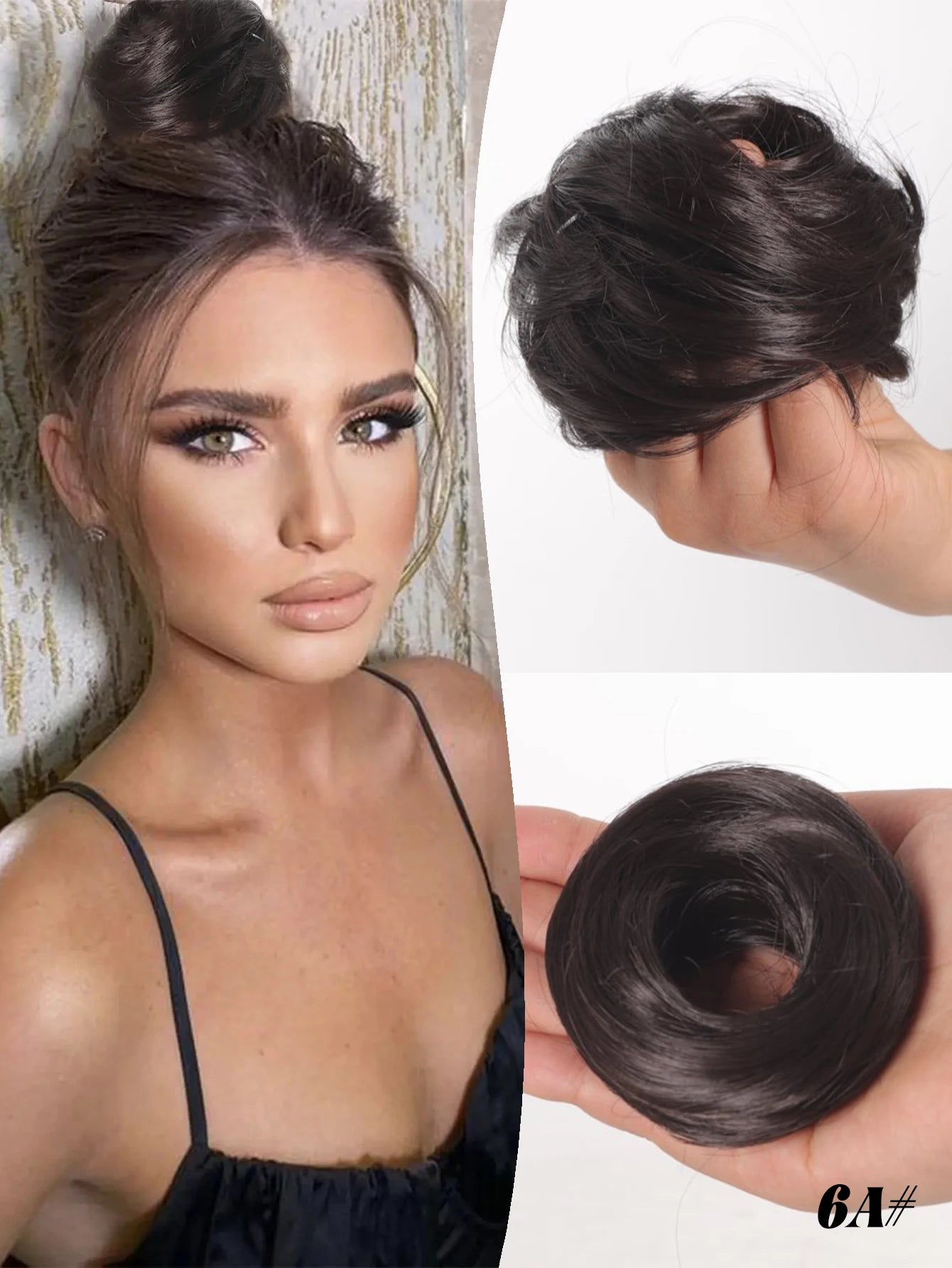 YELOWTIM Synthetic Chignon Elastic Rubber Band Fake Hair Bun Clip in on Hair Tail Extension Updo Hair Piece Ponytail For Women