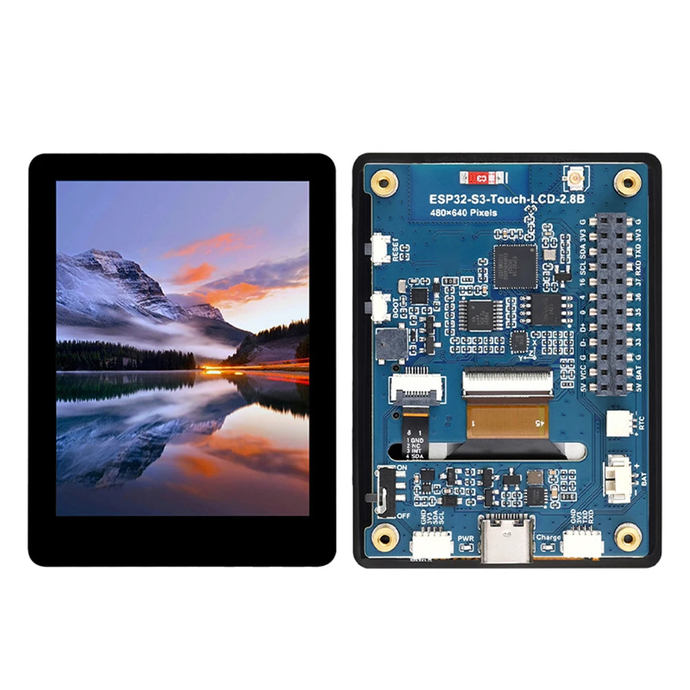 ESP32-S3 2.8 Inch LCD Screen Wifi Bluetooth Development Board Capacitive Touch Display Development Board Optional