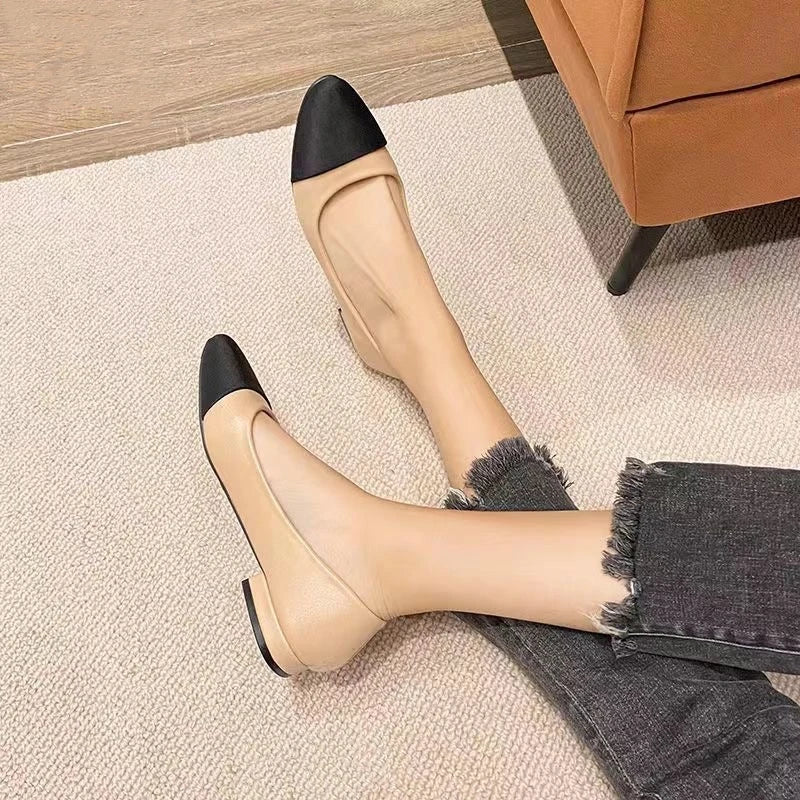 Summer Sandal For Women High Heels Sandals Retro Closed Square Toe Mules Shoes Girls Wedding Shoes Elegant Womans Low Heels Shoe