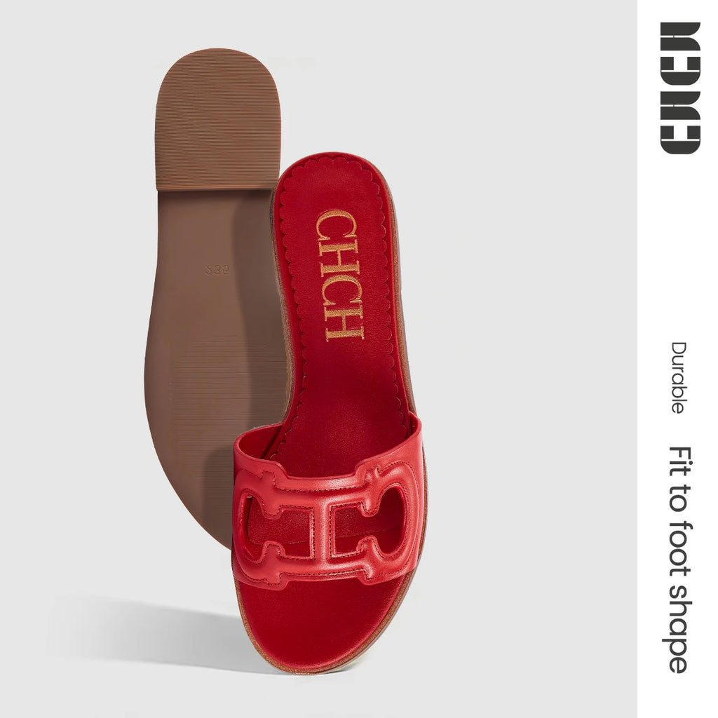 NEW Slippers Women's Shoes Leather Casual Shoes Flat Luxury Brand Shoes Essence Model