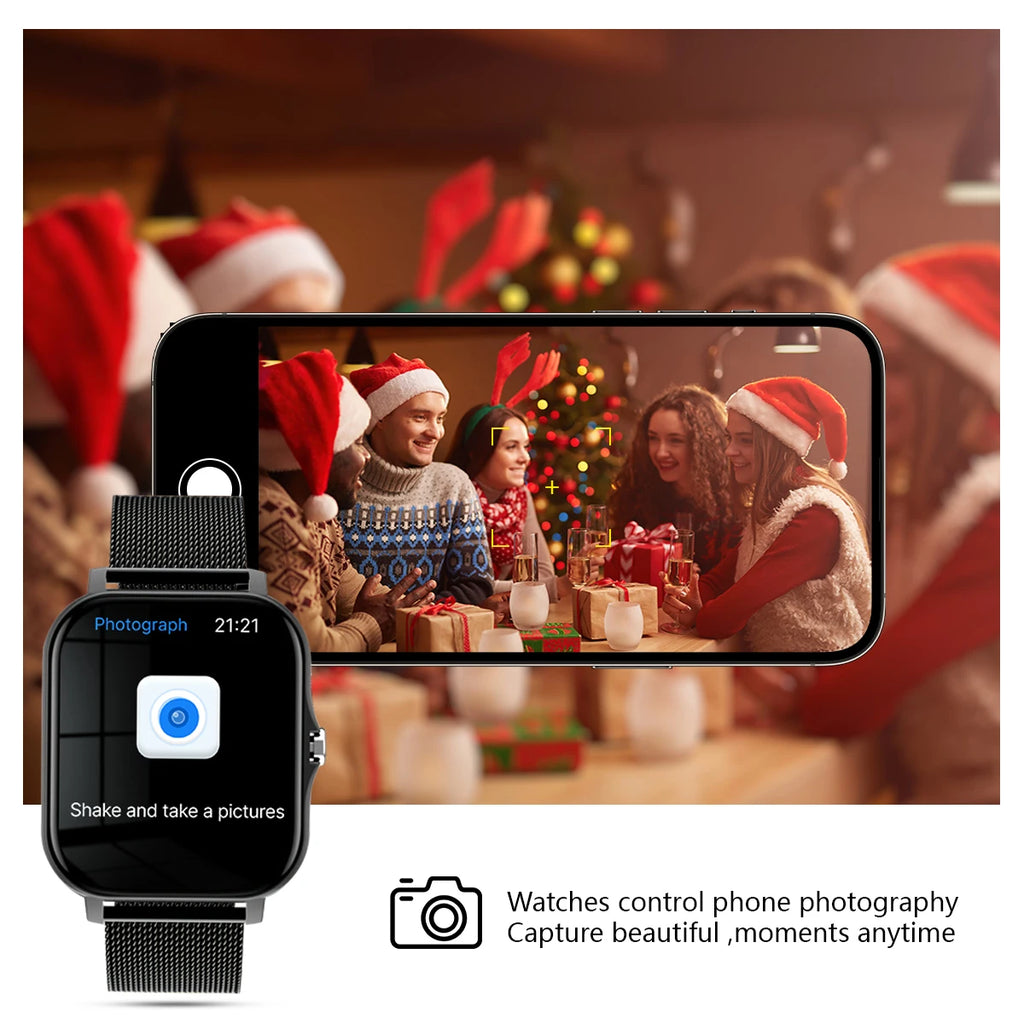 1.83 Size with smart watch, wireless call, compatible with Android and iPhone, fitness tracking unisex sports watch