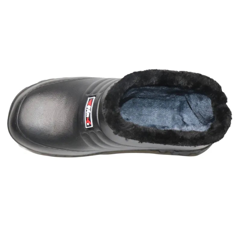 Men's Winter Snow Boots Waterproof Warm Fce Work oes Kitchen Hygiene Cotton Single oes for Laundry