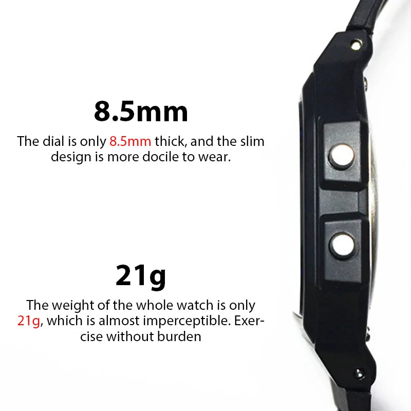 Fashion Simple Sport Electronic Watch LED Digital Multi-function Watches Waterproof PU Strap Alarm Clock Gift For Women/Men