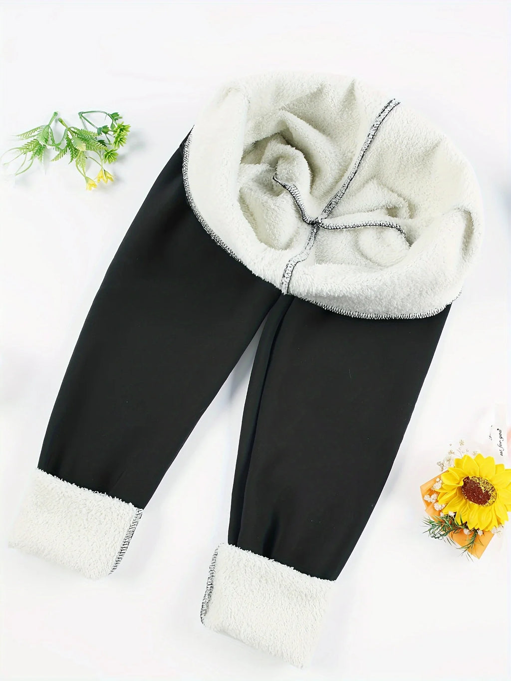 Women Leatherlabel Fleece High Waist Leggings Super Warm Winter Skinny Stretch Prevent Cold Leggings Casual Slim Pants