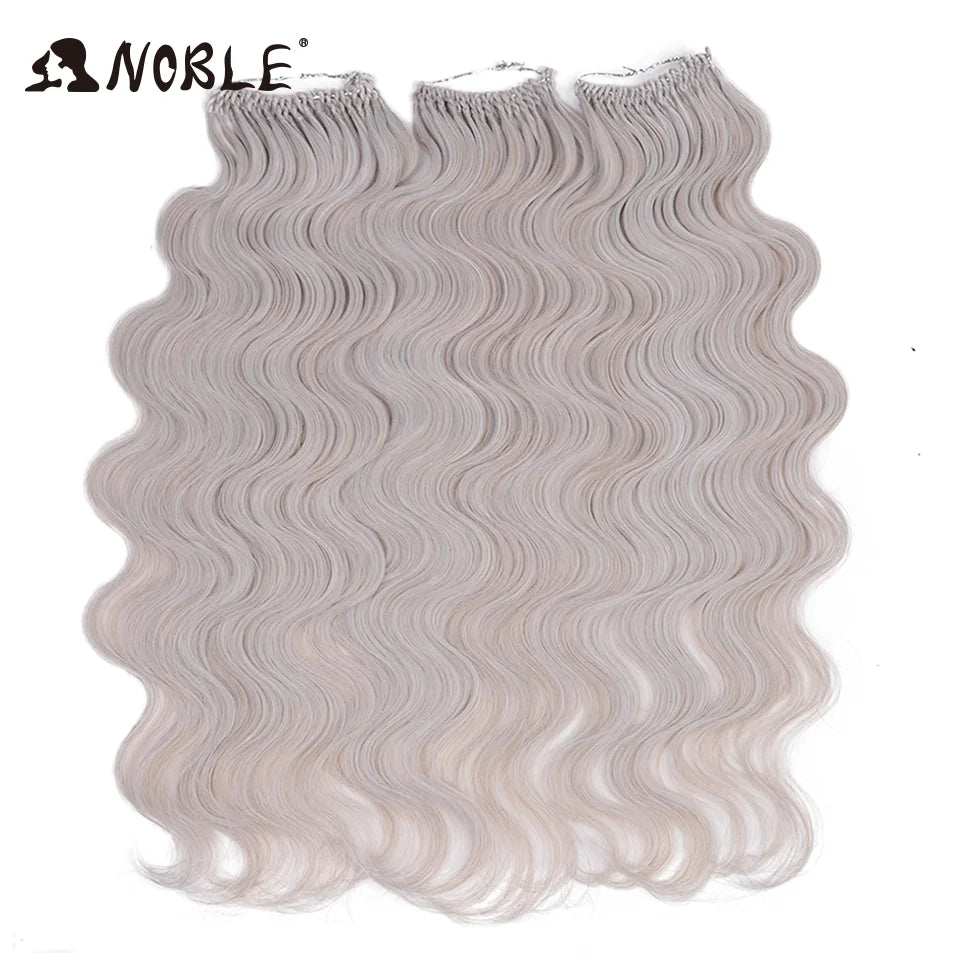Noble 18 Hair Body Wave Crochet Hair Extension Ponytail Extensions 24" Fake Hair Goddess Braids Crochet Braids Hair Extensions