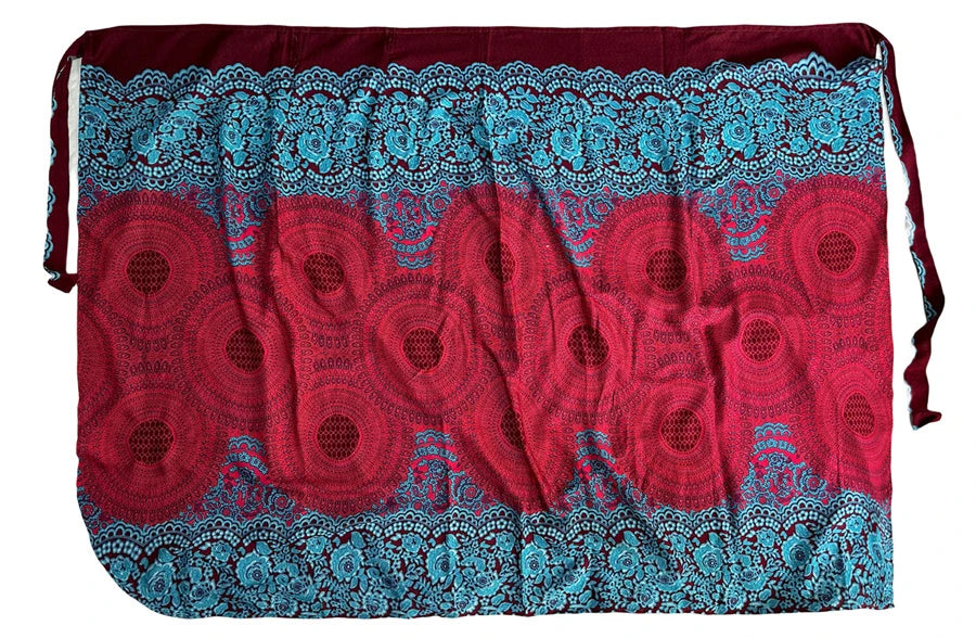 Women’s Boho Maxi Wrap Long Skirt Tie Up Beach Cover Up Dress Vintage Bohemian Adjustable High Waisted Holiday Rayon Dress