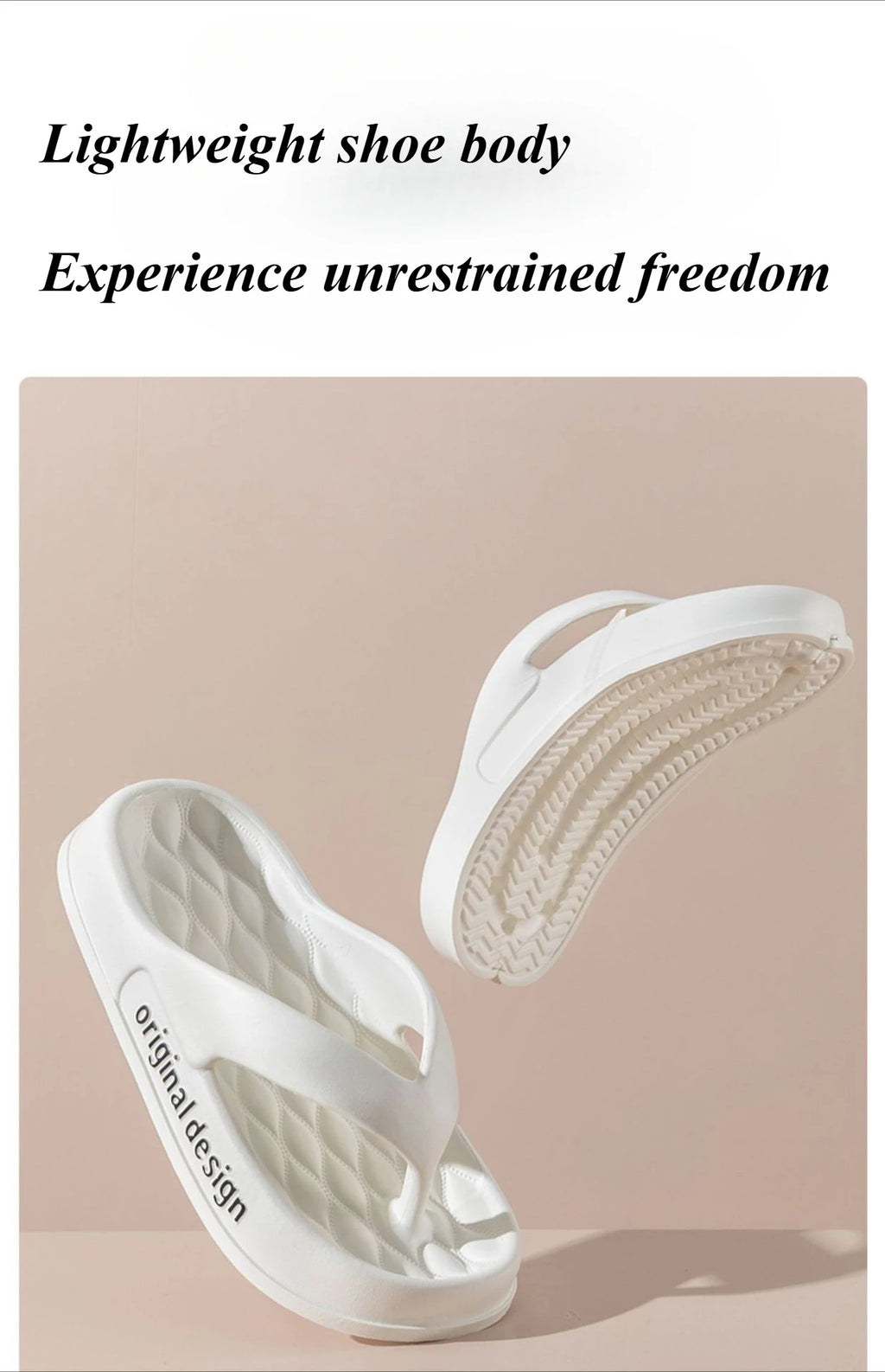 Supersoft Thick Sole EVA Unisex Flip Flops Home Non-slip Light Slides Outdoor Versatile Beach Flat Sandals for Couples Sandalias