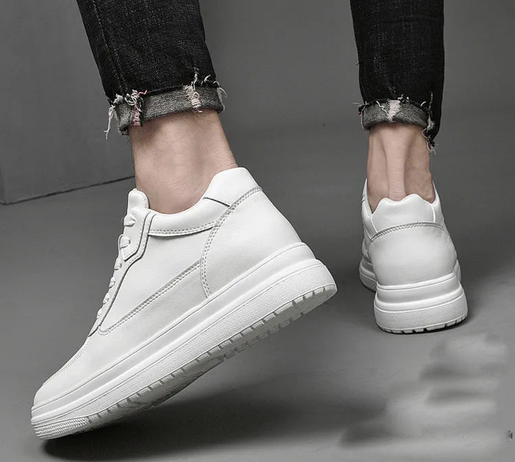 Luxury Elevator Shoes Men Women Sneakers Height Increasing Invisible 6 8 10CM Heighten Sports Man Taller Lift White Shoes