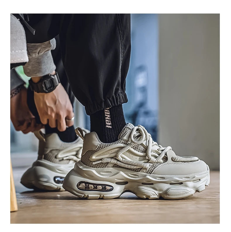 2024 New Men Shoes Autumn Winter Comfortable Men's Platform Sneakers Fashion Casual Shoes Sports Trainers Tenis Size44 ﻿