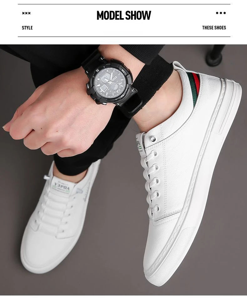 Luxury Men's Casual Shoes 2025 New High Quality Leather Shoes for Men Fashion Comfortable Sports Shoe Outdoor Men's Tennis Shoes