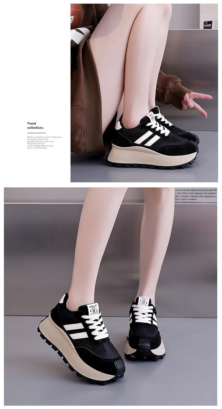 Hot Selling Women's Shoes Platform Wedge Basket 2025 Soft Autumn Casual Female Sneakers Clogs Fall New Leisure Soft Shoes Woman