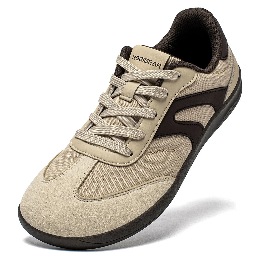 HOBIBEAR Unisex Barefoot Sneakers Women Men Wide Toe Minimalist Zero Drop Shoes Non Slip Lace Up Casual Sneaker