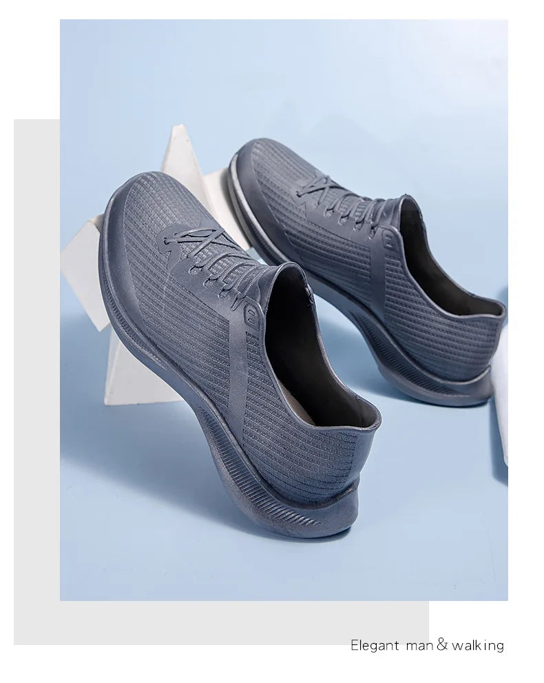 New Men's Outdoor Hiking Rain Boots Fashion Beach Non Slip Rain Shoes Rubber Fishing Work Shoes Durable Waterproof Rubber Shoes