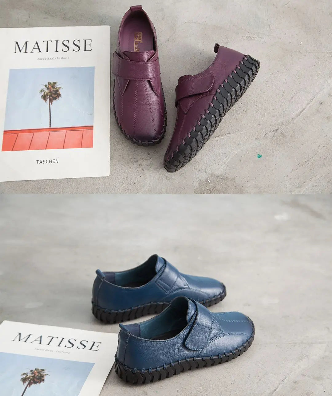 Ballet Flats Women Shoes Loafers Genuine Leather Woman Flats Slip On Women's Loafer Female Moccasins  Mom Work Shoes 35-42