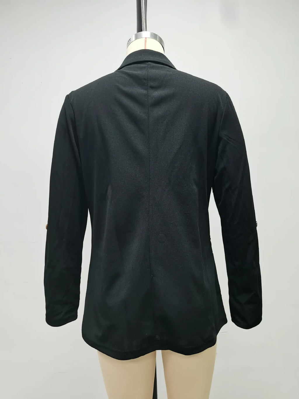 Women Autumn Winter Fashion Splicing Lapel Slim Cardigan Blazer Jacket Long Sleeve Casual