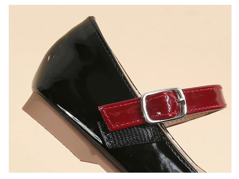 2023 Autumn Girl Leather Shoes New Elegant Party Children Princess Shoes Light Shallow Comfy Kids Flats Shoes Fashion Versatile