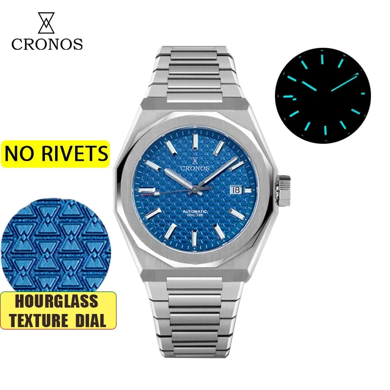 2025 Cronos L6028 New Dial Limited 39mm PT5000 See-through Caseback Men Automatic Wristwatches 10ATM Lumious V3 Watches for Men