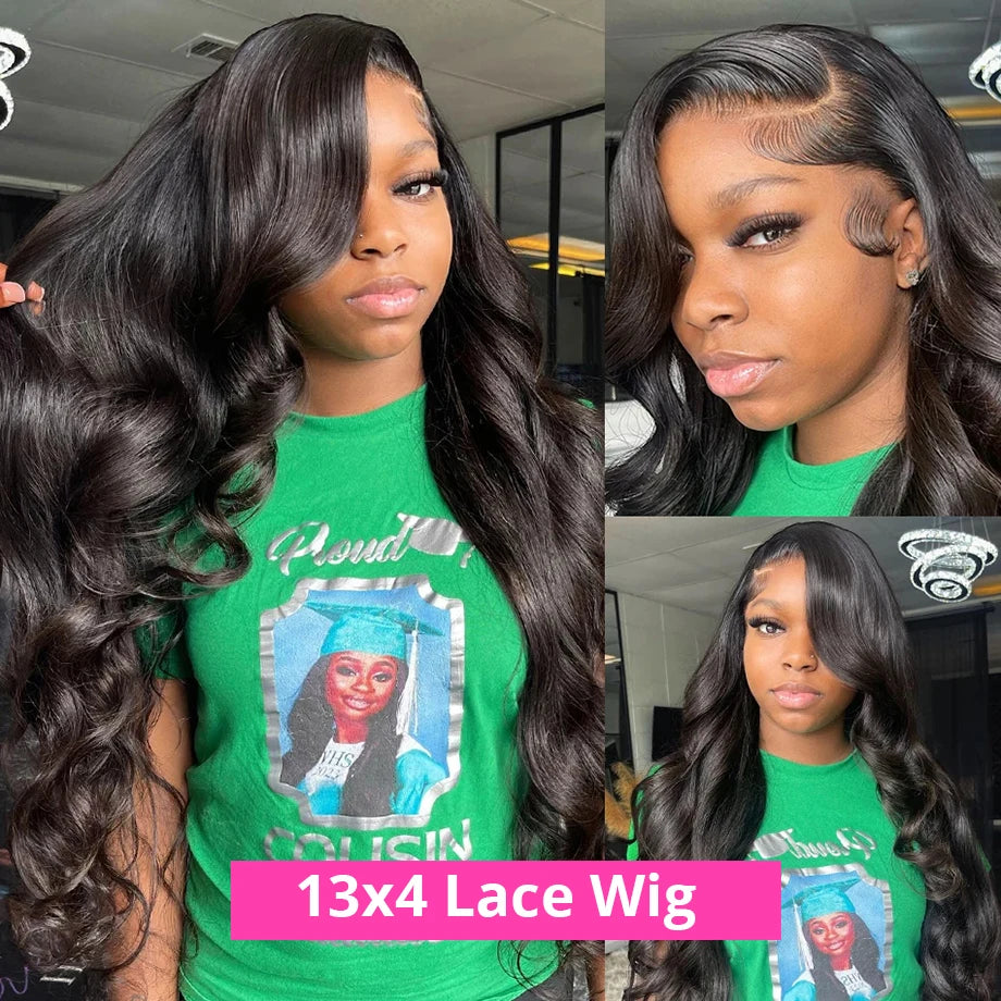 44 Inch Body Wave 13x6 Hd Transparent Lace Frontal Human Hair Wig 360 Brazilian Pre Plucked Lace For Women 13x4 Lace Front Wigs