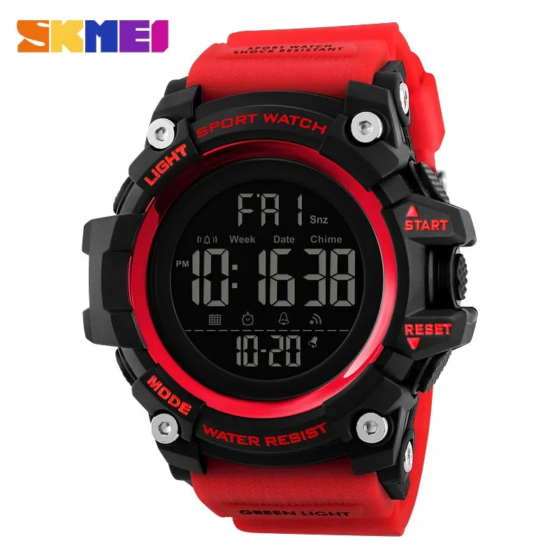 SKMEI 1384 Waterproof Sport Electronic Watch for Men Military Digital Mens Wristwatches Shockproof Clock 1358 Reloj Masculino
