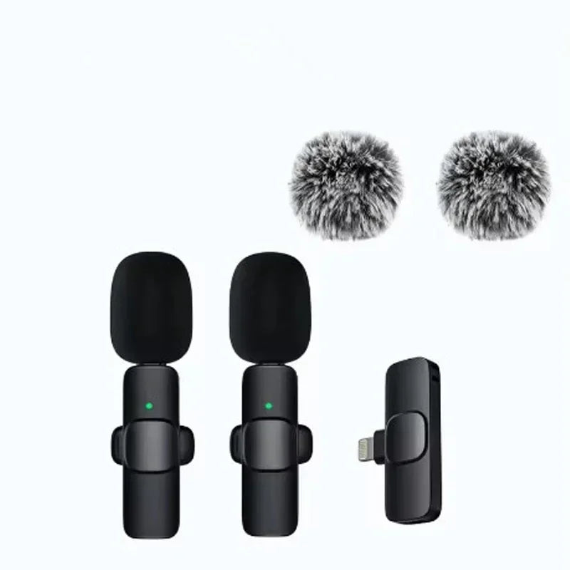 Lavalier Microphone Audio Video Recording Mini Replaceable Windproof Fleece Microphone for vlog YouTube Shooting Wireless Mic