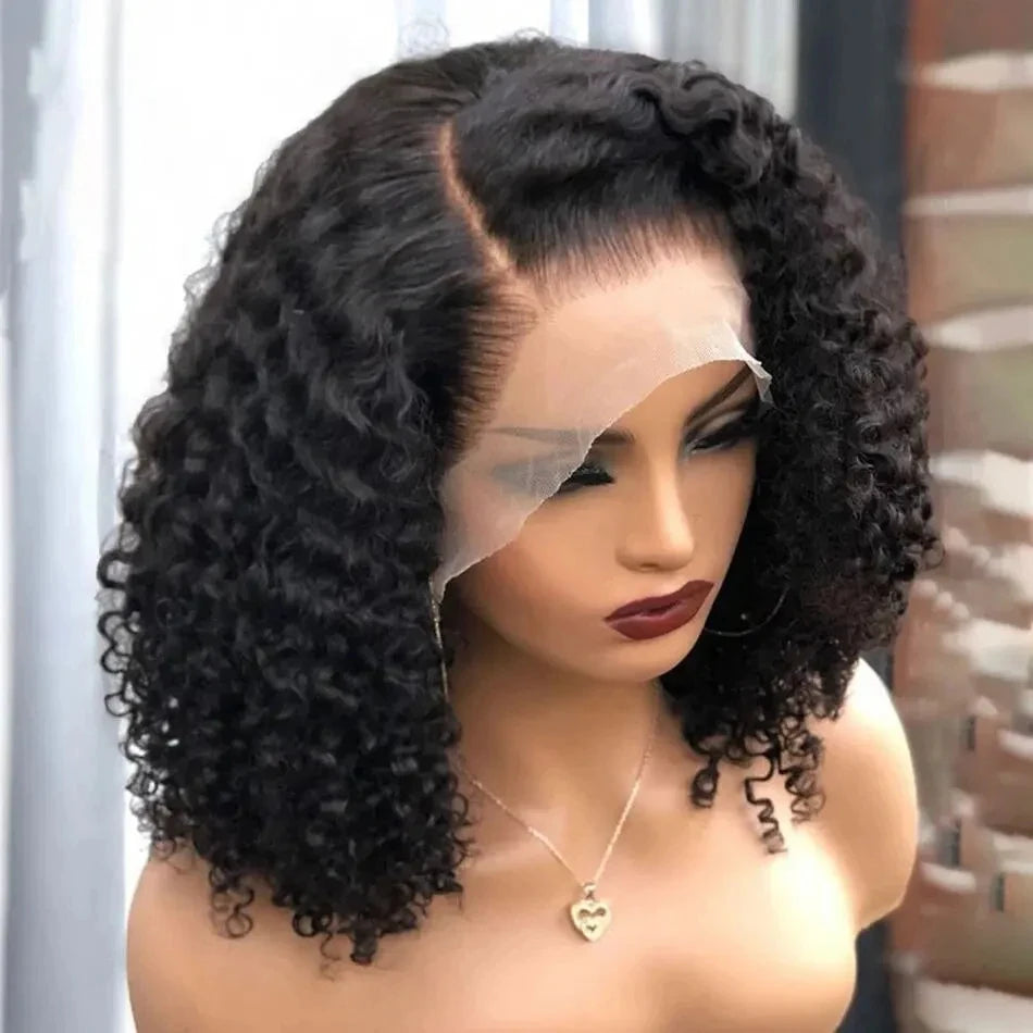 Pixie Cut Short Curly Bob Deep Water Wave Wigs 100% Human Hair 13x4 Transparent Lace Frontal Wig Lace Front Wigs Top Quality