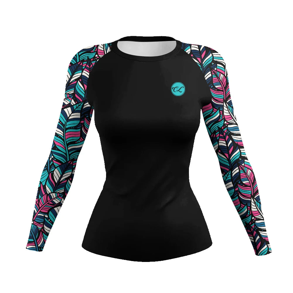 New Arrival Best Price Women's Rash Guard for Gym & MMA Training Surfing Rashguard UPF 50+ Anti-Bacterial Quick Dry Yoga Wear