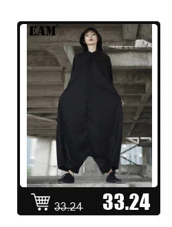 [EAM] High Elastic Waist Blue Back Plaid Denim Long A-line Half-body Skirt Women Fashion Tide New Spring Autumn 2025 1DH8117