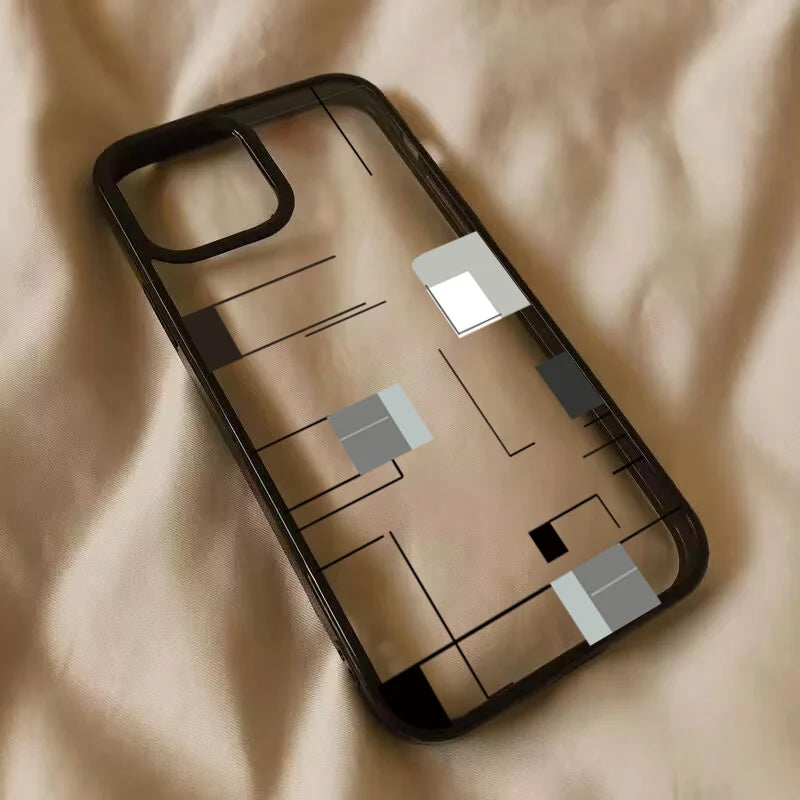 Creative Lrregular Lines Phone Case For Xiaomi Redmi Note 12 11 13 Pro Plus 5G Redmi 14C 13C 12C 4G Poco X6 X5 Pro Clear Cover