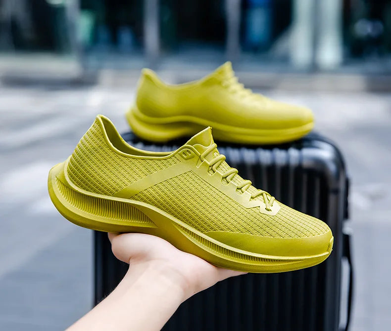 New Men's Outdoor Hiking Rain Boots Fashion Beach Non Slip Rain Shoes Rubber Fishing Work Shoes Durable Waterproof Rubber Shoes