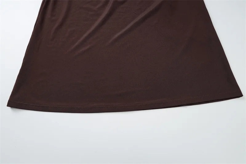 Mozision Irregular Ruched Sexy Maxi Dress For Women Elegant Autumn Inclined Shoulder Pleated Club Party Long Dresses Female