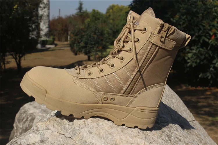 Wear resistant tactical boots for both men and women waterproof security shoes outdoor hiking boot high top desert boots for men