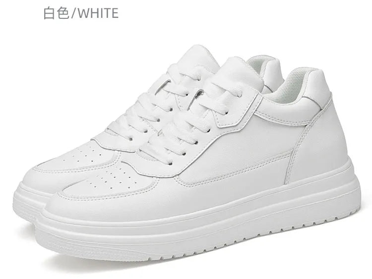 Luxury Elevator Shoes Men Women Sneakers Height Increasing Invisible 6 8 10CM Heighten Sports Man Taller Lift White Shoes