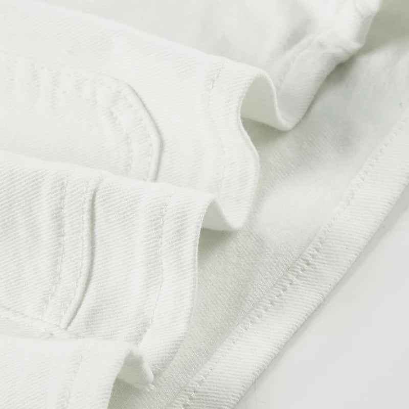 Y2K Women's Knitted White Shorts Pockets Sexy Low Rise Skinny Super Short Pants Streetwear Casual Summer Chic Basic Shorts Chic