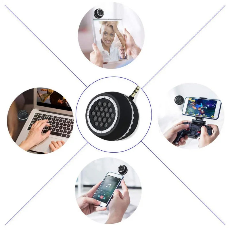 Mini Wireless Speaker Subwoofer Hifi Portable 3D Stereo Universal 3.5Mm Jack Speaker for iPhone Tablet Laptop PC for Streaming