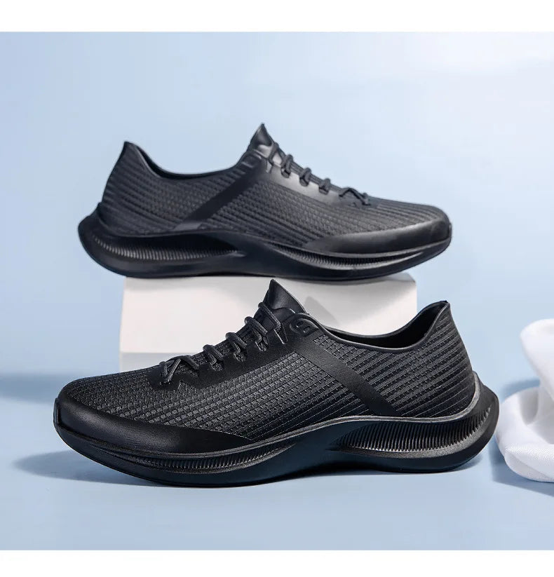 New Men's Outdoor Hiking Rain Boots Fashion Beach Non Slip Rain Shoes Rubber Fishing Work Shoes Durable Waterproof Rubber Shoes