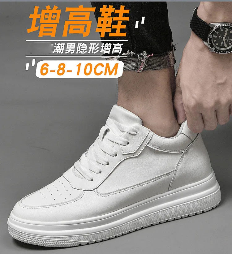 Luxury Elevator Shoes Men Women Sneakers Height Increasing Invisible 6 8 10CM Heighten Sports Man Taller Lift White Shoes
