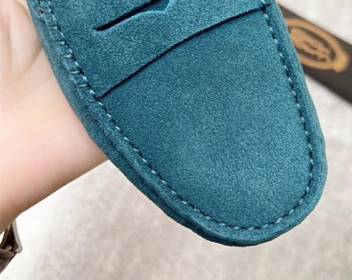 120 Genuine Leather Woman Shoes Square Toes Shallow Slip-on Loafers Shoes For Woman Real Leather Daily Shoes Plus Size 34-42