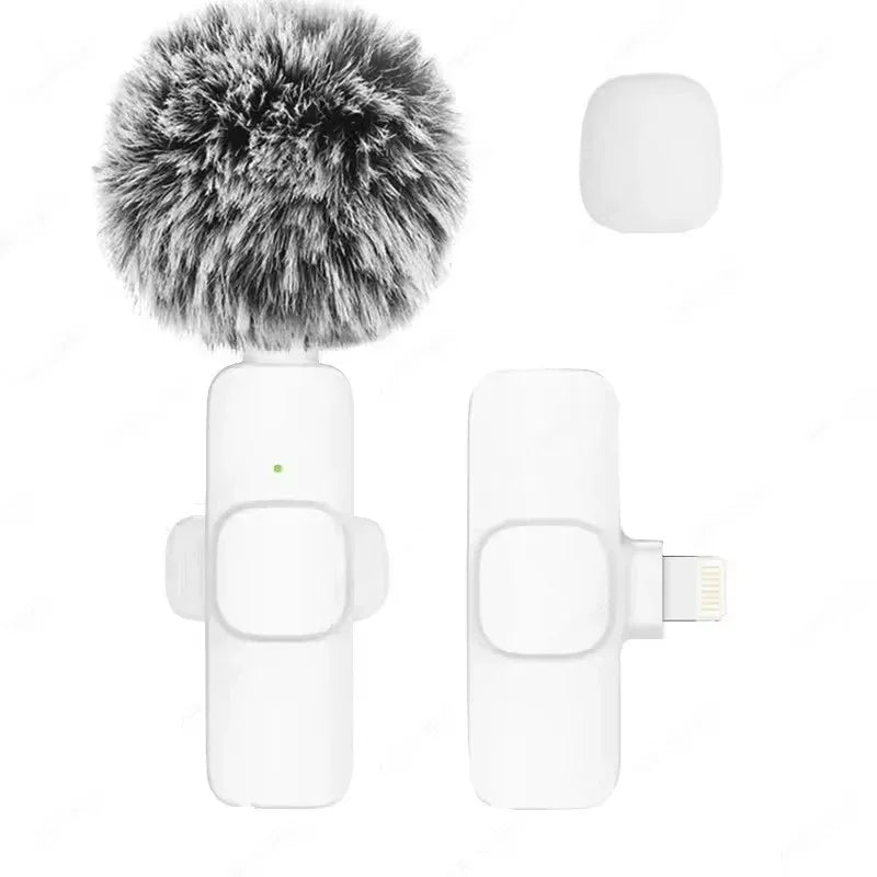 Lavalier Microphone Audio Video Recording Mini Replaceable Windproof Fleece Microphone for vlog YouTube Shooting Wireless Mic
